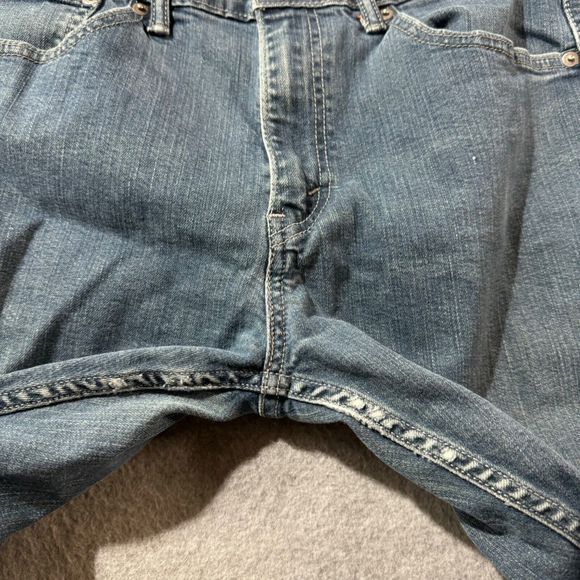 Levis Jeans Mens 505 32x32 Blue Denim Straight Workwear American Solid Mid Rise - Picture 8 of 12